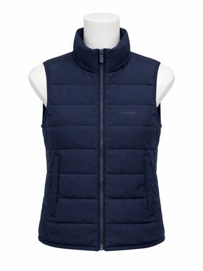 Size XS Calvin Klein Women’s Quilted Puffer Vest Navy Lightweight Zip